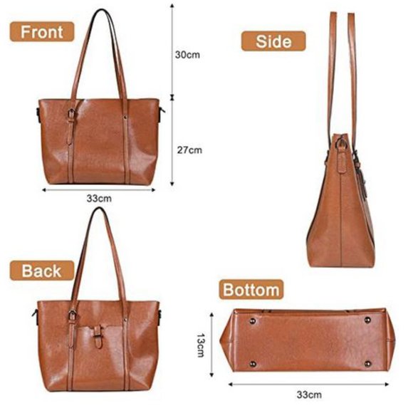 Large Handbag PURSE w/ Shoulder Strap & Top-Handle - Picture 4 of 4